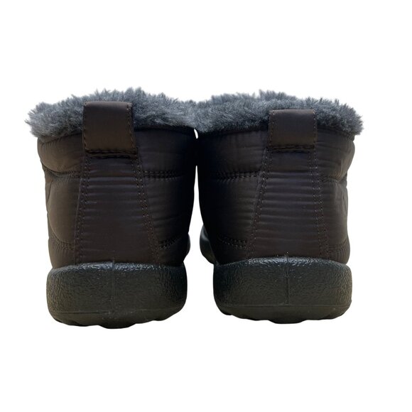 BJ Men’s Brown Quilted Slip-On Fleece-Lined Winter Boots Size 8.5US - Picture 7 of 9